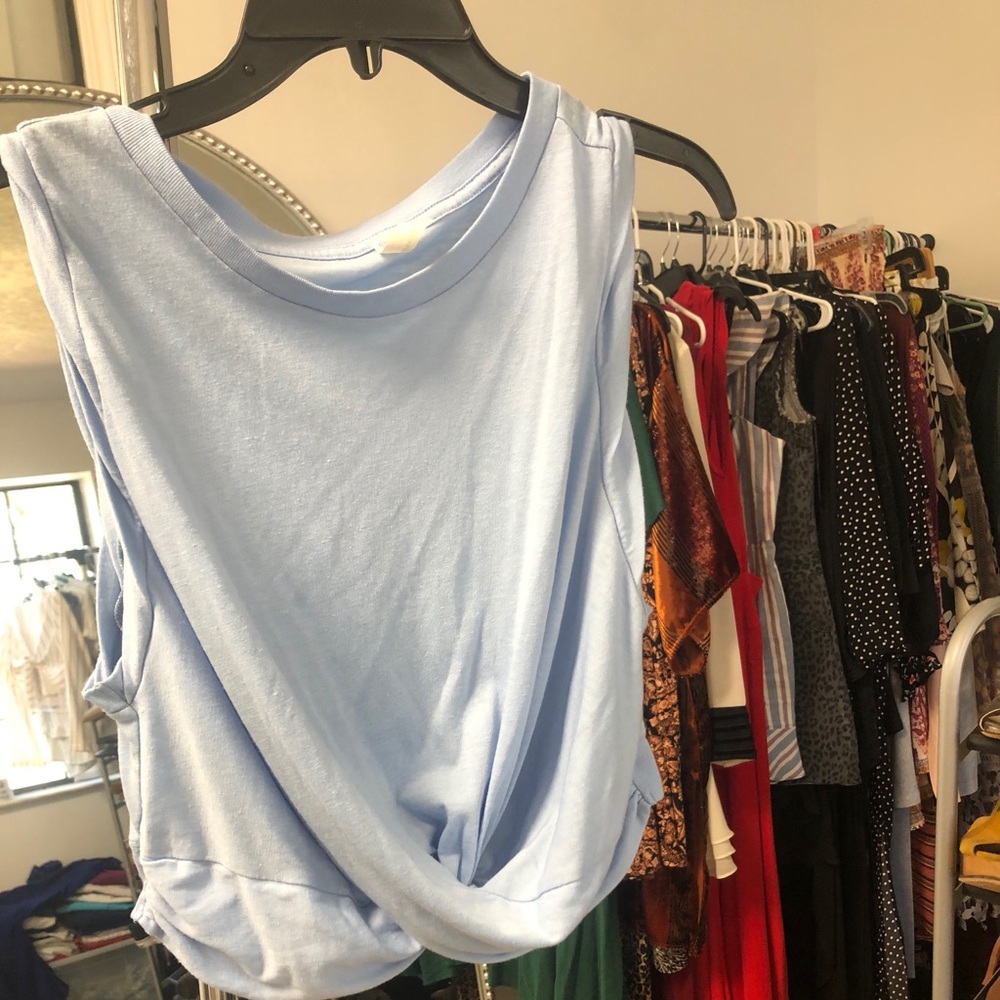 Light blue Workout crop top